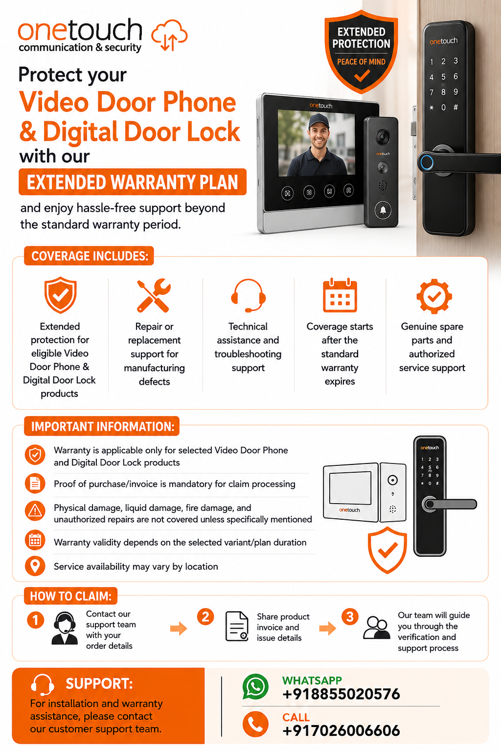 Onetouch Extended Warranty Plan.